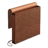 Premium Reinforced Expanding Wallet, 5.25" Expansion, 1 Section, Legal Size, Red Fiber