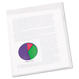 Poly Color Transparent File Jackets, Letter Size, Clear, 50-box