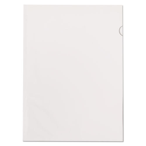 Poly Color Transparent File Jackets, Letter Size, Clear, 50-box