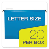 Surehook Hanging Folders, Letter Size, 1-5-cut Tab, Assorted, 20-box