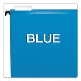 Surehook Hanging Folders, Letter Size, 1-5-cut Tab, Blue, 20-box