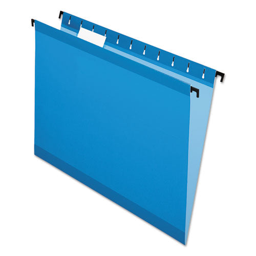 Surehook Hanging Folders, Letter Size, 1-5-cut Tab, Blue, 20-box