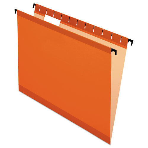 Surehook Hanging Folders, Letter Size, 1-5-cut Tab, Orange, 20-box