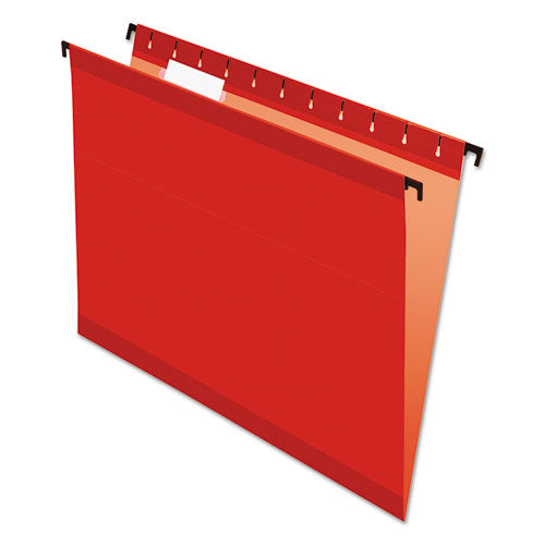 Surehook Hanging Folders, Letter Size, 1-5-cut Tab, Red, 20-box