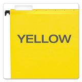 Surehook Hanging Folders, Letter Size, 1-5-cut Tab, Yellow, 20-box