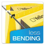 Surehook Hanging Folders, Letter Size, 1-5-cut Tab, Yellow, 20-box