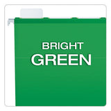 Surehook Hanging Folders, Legal Size, 1-5-cut Tab, Bright Green, 20-box