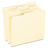 Smart Shield Top Tab File Folders, 1-3-cut Tabs, Letter Size, Manila, 100-box