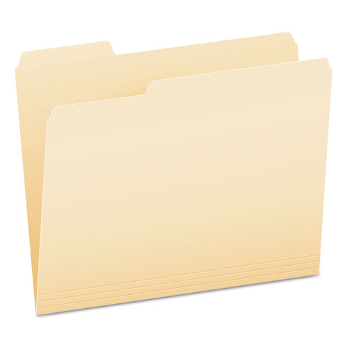 Smart Shield Top Tab File Folders, 1-3-cut Tabs, Letter Size, Manila, 100-box