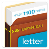 File Pocket W- Tyvek, 5.25" Expansion, Letter Size, Redrope, 10-box