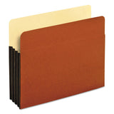 File Pocket W- Tyvek, 5.25" Expansion, Letter Size, Redrope, 10-box