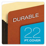 File Pocket W- Tyvek, 5.25" Expansion, Letter Size, Redrope, 10-box