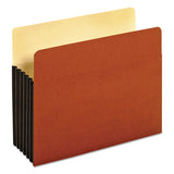 File Pocket W- Tyvek, 5.25" Expansion, Letter Size, Redrope, 10-box