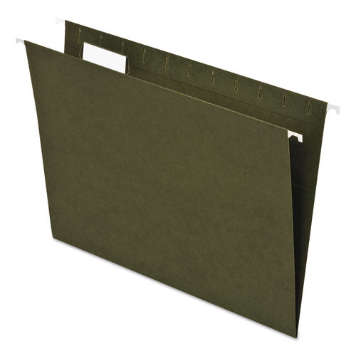 Earthwise By Pendaflex 100% Recycled Colored Hanging File Folders, Letter Size, 1-5-cut Tab, Green, 25-box