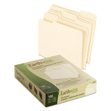 Earthwise By 100% Recycled Manila File Folders, 1-3-cut Tabs, Letter Size, 100-box