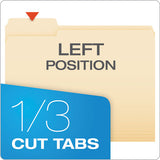 Manila File Folders, 1-3-cut Tabs, Left Position, Left Position, Letter Size, 100-box