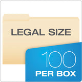 Manila File Folders, 1-3-cut Tabs, Legal Size, 100-box
