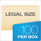 Manila File Folders, Straight Tab, Legal Size, 100-box