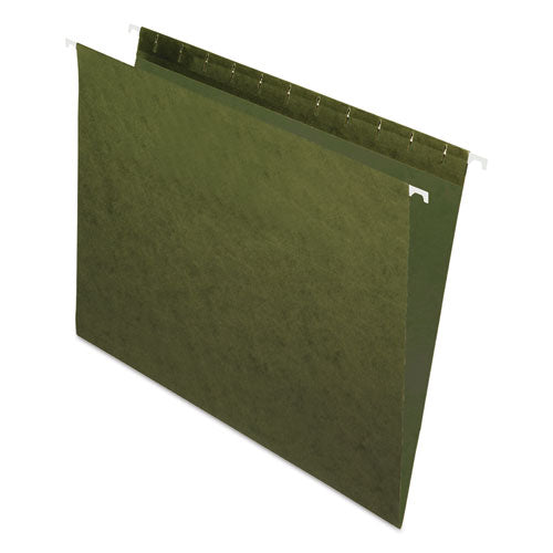 Standard Green Hanging Folders, Letter Size, Straight Tab, Standard Green, 25-box