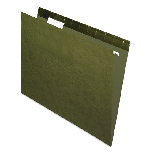 Standard Green Hanging Folders, Letter Size, 1-5-cut Tab, Standard Green, 25-box