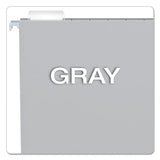 Colored Hanging Folders, Letter Size, 1-5-cut Tab, Gray, 25-box