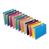Colored Hanging Folders, Letter Size, 1-5-cut Tab, Black, 25-box