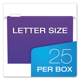 Colored Hanging Folders, Letter Size, 1-5-cut Tab, Violet, 25-box