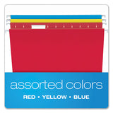 Colored Hanging Folders, Letter Size, 1-5-cut Tab, Assorted, 25-box