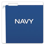 Colored Hanging Folders, Letter Size, 1-5-cut Tab, Navy, 25-box