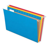 Colored Hanging Folders, Legal Size, 1-5-cut Tab, Assorted, 25-box