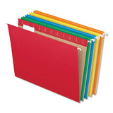 Colored Hanging Folders, Letter Size, 1-5-cut Tab, Assorted, 25-box