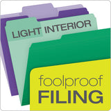 File Folders With Erasable Tabs, 1-3-cut Tabs, Letter Size, Assorted, 30-pack