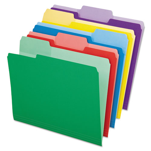 File Folders With Erasable Tabs, 1-3-cut Tabs, Letter Size, Assorted, 30-pack