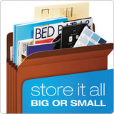 Premium Reinforced Expanding File Pockets, 3.5" Expansion, Legal Size, Red Fiber, 10-box