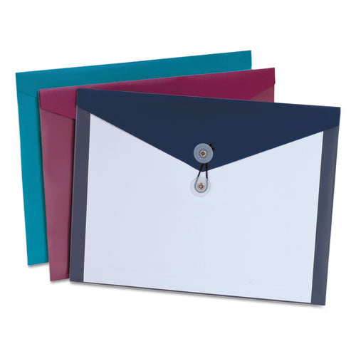 Poly Envelopes, Letter Size, Assorted Colors, 4-pack