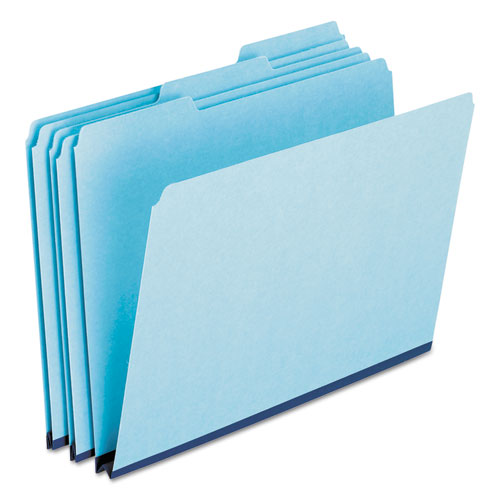 Pressboard Expanding File Folders, 1-3-cut Tabs, Letter Size, Blue, 25-box
