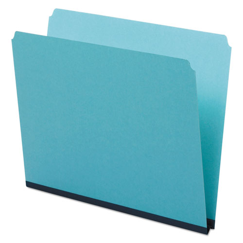 Pressboard Expanding File Folders, Straight Tab, Letter Size, Blue, 25-box