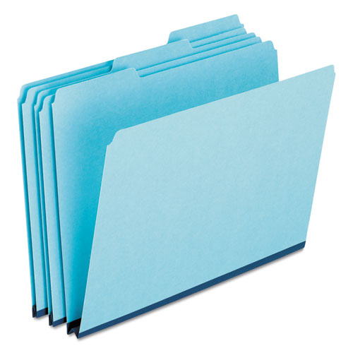 Pressboard Expanding File Folders, 1-3-cut Tabs, Legal Size, Blue, 25-box