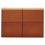Expanding Wallet, 3.5" Expansion, 1 Section, Tabloid Size, Brown