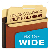 Heavy-duty File Pockets, 3.5" Expansion, Letter Size, Redrope, 10-box