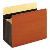 Heavy-duty File Pockets, 3.5" Expansion, Legal Size, Redrope, 25-box