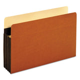 Heavy-duty File Pockets, 3.5" Expansion, Legal Size, Redrope, 25-box