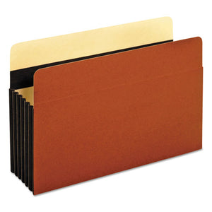 Heavy-duty File Pockets, 5.25" Expansion, Legal Size, Redrope, 10-box