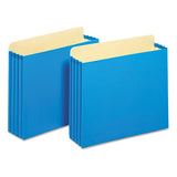 File Cabinet Pockets, 3.5" Expansion, Letter Size, Blue, 10-box