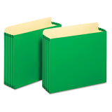 File Cabinet Pockets, 3.5" Expansion, Letter Size, Green, 10-box