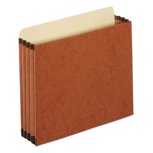File Cabinet Pockets, 3.5" Expansion, Letter Size, Redrope, 10-box