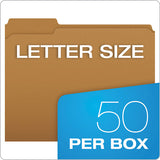 Kraft Folders With One Fastener, 1-3-cut Tabs, Letter Size, Kraft, 50-box