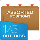 Kraft Folders With Two Fasteners, 1-3-cut Tabs, Legal Size, Kraft, 50-box