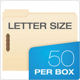 Manila Folders With Two Fasteners, 1-3-cut Tabs, Letter Size, 50-box