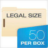 Manila Folders With Two Fasteners, 1-3-cut Tabs, Legal Size, 50-box